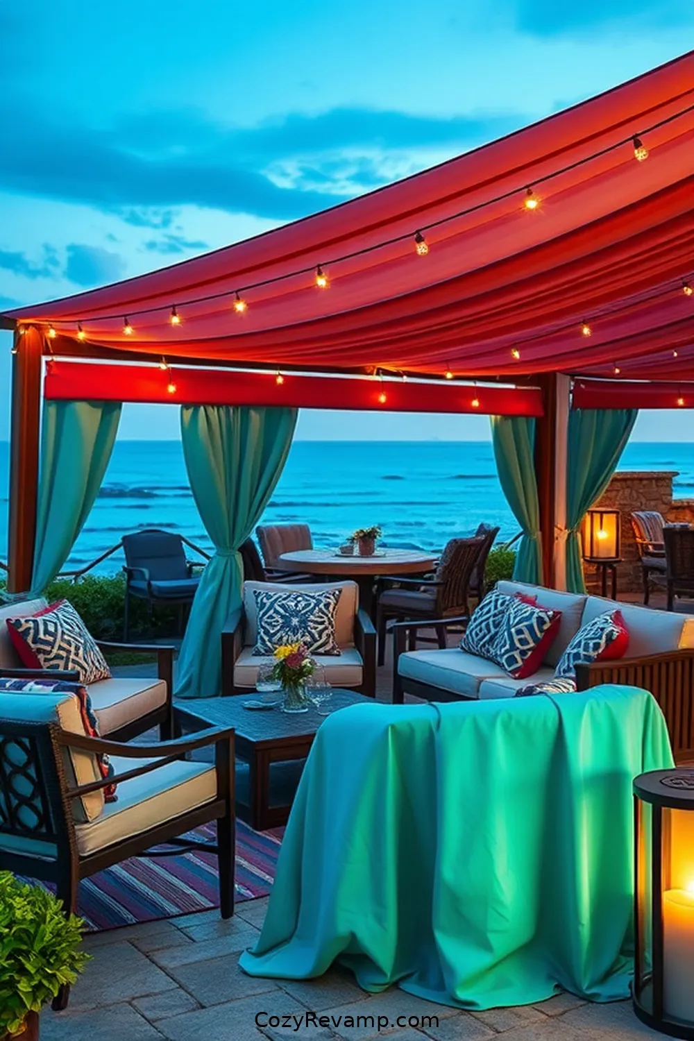 22 Essential Materials for Coastal Outdoor Patios With Solar-Powered Lights 7 Outdoor Fabrics for 22 Essential Materials for Coastal Outdoor Patios With Solar-Powered Lights