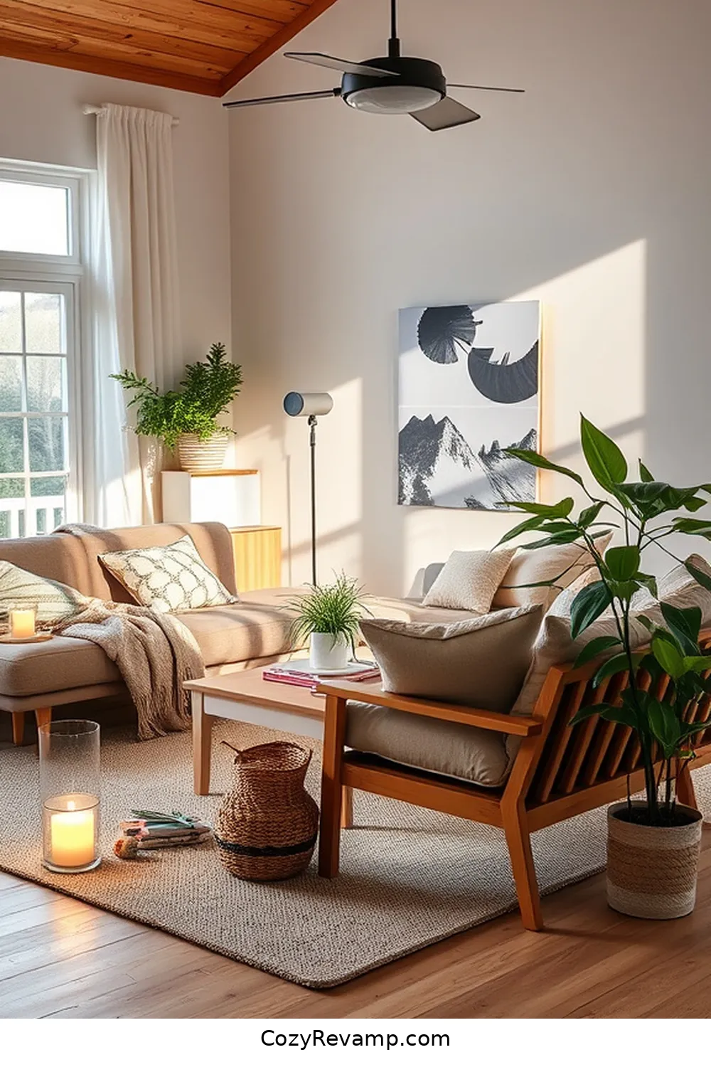 Warm Lighting for 22 Essential Materials for a Scandinavian Living Room With Solar Powered Lights