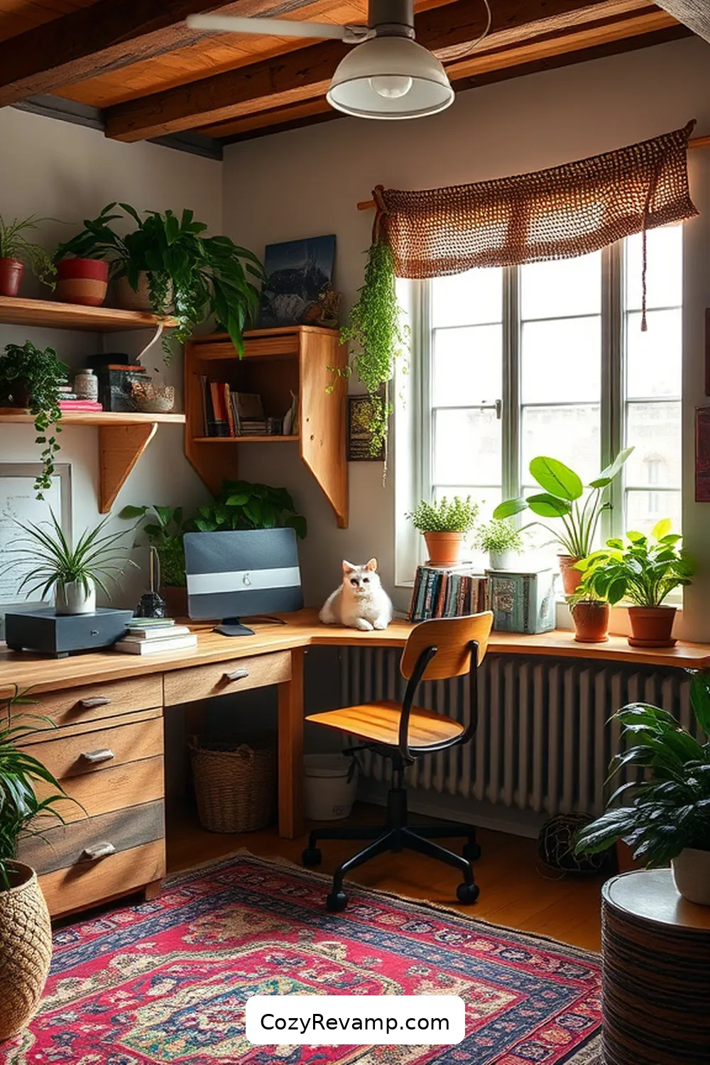 Design a Multi-Functional Workspace for 22 Essential Tips for a Bohemian Home Office Using Reclaimed Materials