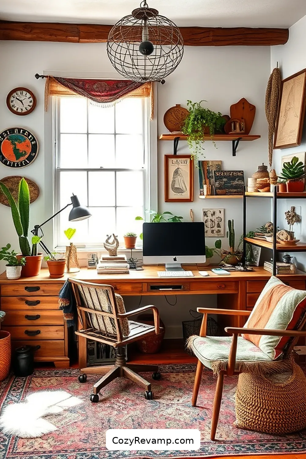 Personalize Your Space With Found Objects for 22 Essential Tips for a Bohemian Home Office Using Reclaimed Materials