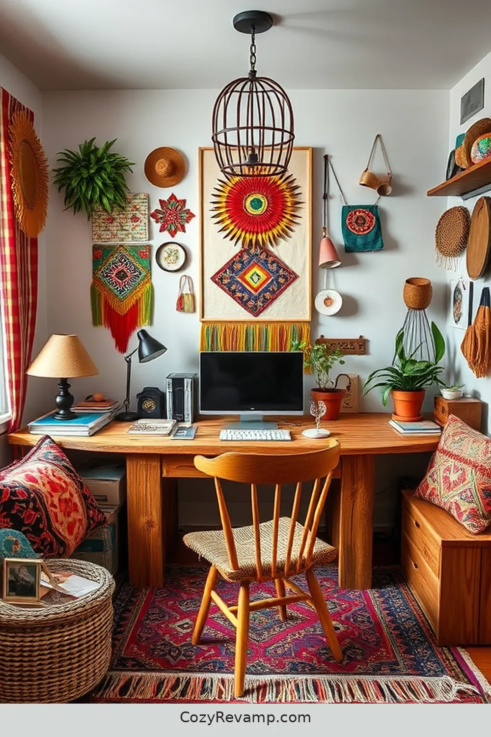 Showcase Your Creativity With DIY Projects for 22 Essential Tips for a Bohemian Home Office Using Reclaimed Materials