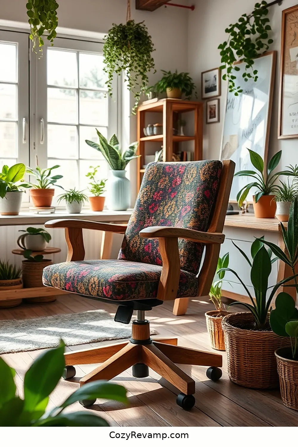 Use Reclaimed Materials for Your Office Chair for 22 Essential Tips for a Bohemian Home Office Using Reclaimed Materials