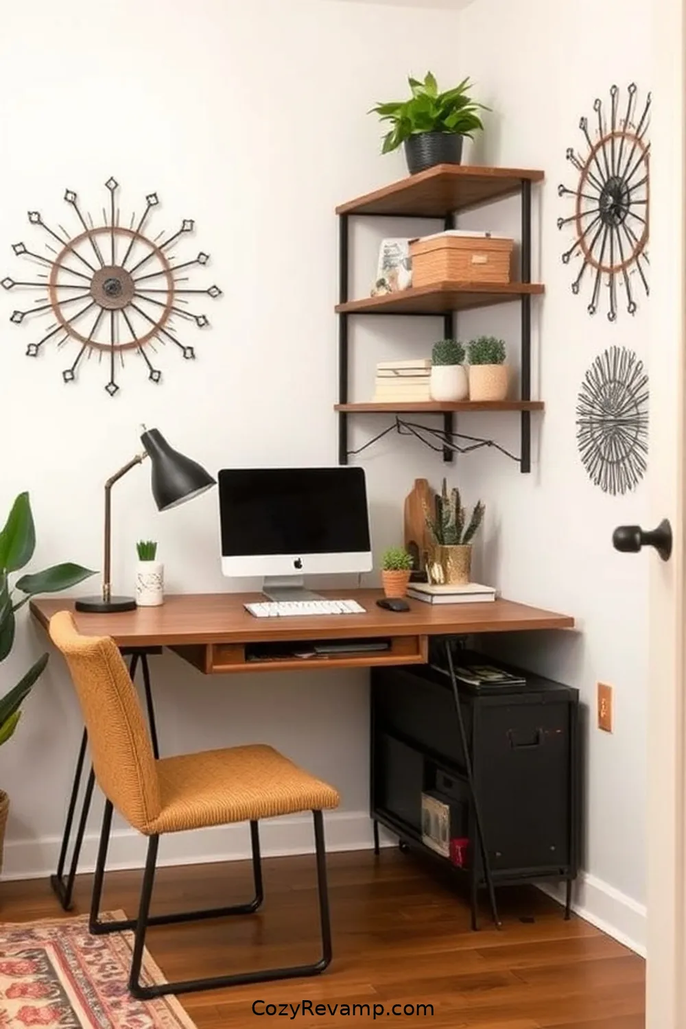 Use Reclaimed Metal for Industrial Accents for 22 Essential Tips for a Bohemian Home Office Using Reclaimed Materials