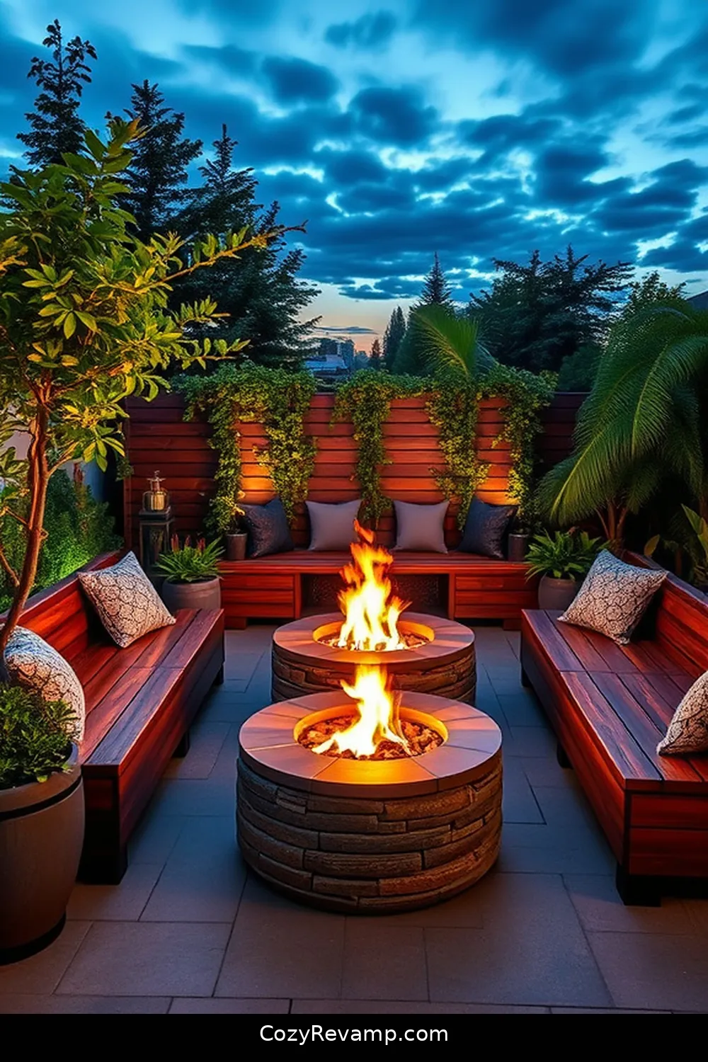 Design a Fire Pit Area for 22 Essential Tips for a Mid-Century Modern Outdoor Patio Using Recycled Wood Material