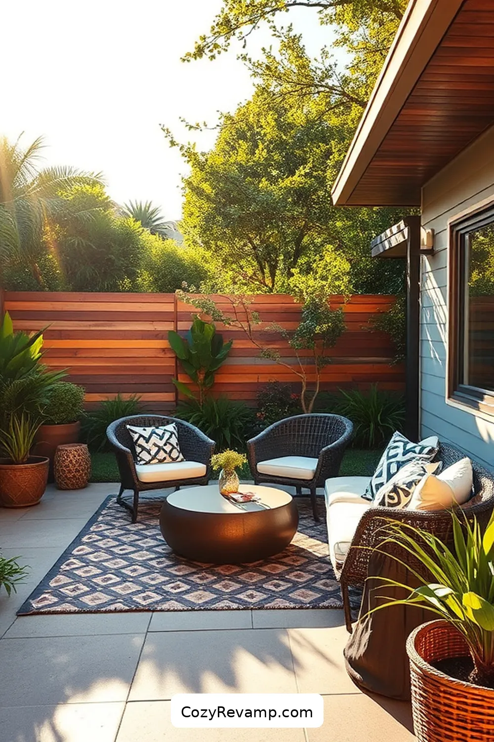 Install Recycled Wood Fencing for 22 Essential Tips for a Mid-Century Modern Outdoor Patio Using Recycled Wood Material