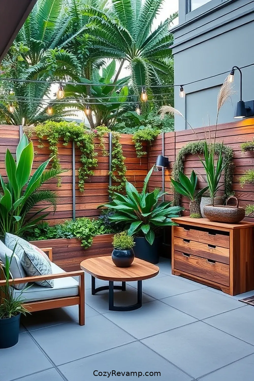 Make Functional Storage Solutions for 22 Essential Tips for a Mid-Century Modern Outdoor Patio Using Recycled Wood Material