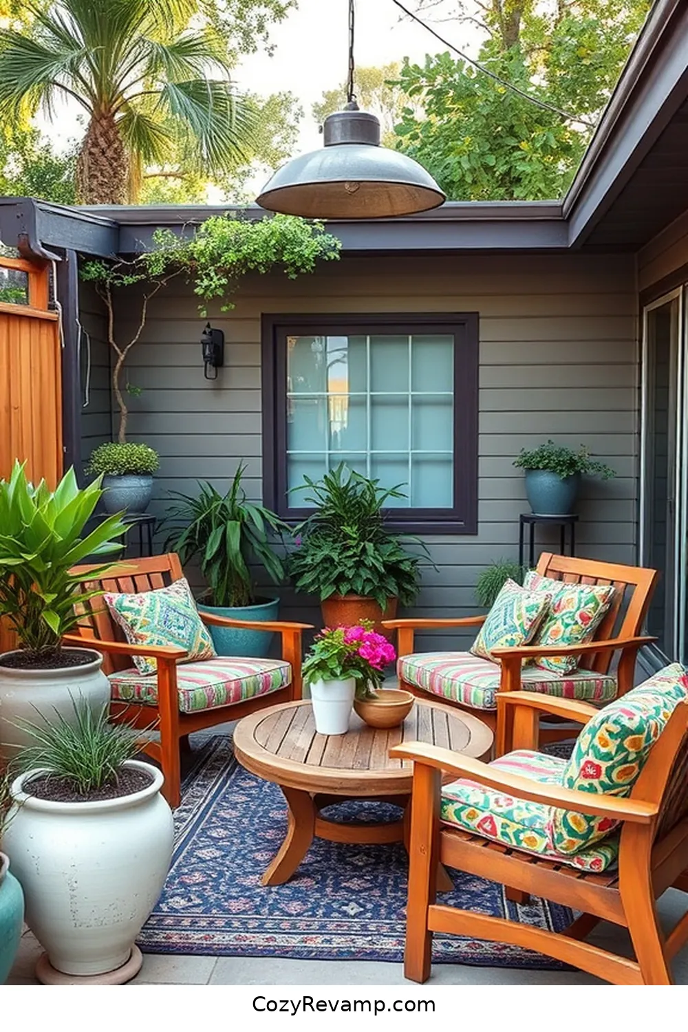 Use Vintage Accessories for 22 Essential Tips for a Mid-Century Modern Outdoor Patio Using Recycled Wood Material