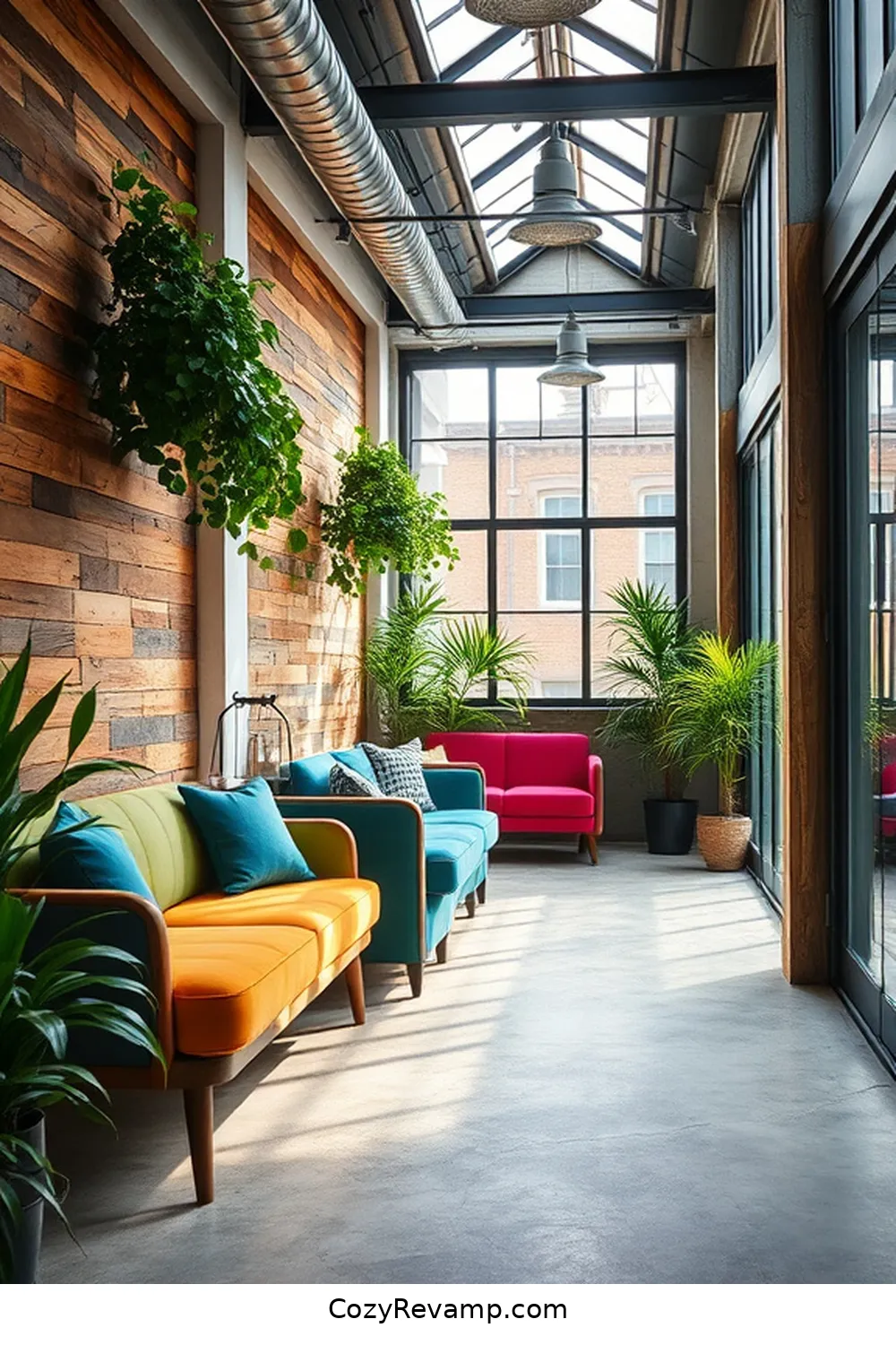 Eco-Conscious Upholstered Seating for 22 Inspiring Designs for Industrial Hallways Using Reclaimed Materials