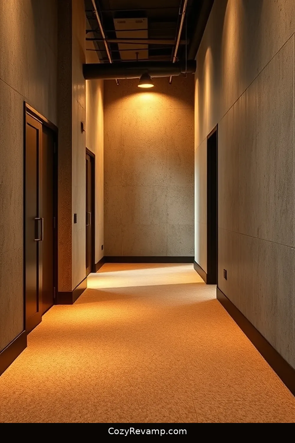 Eco-Friendly Cork Flooring for 22 Inspiring Designs for Industrial Hallways Using Reclaimed Materials