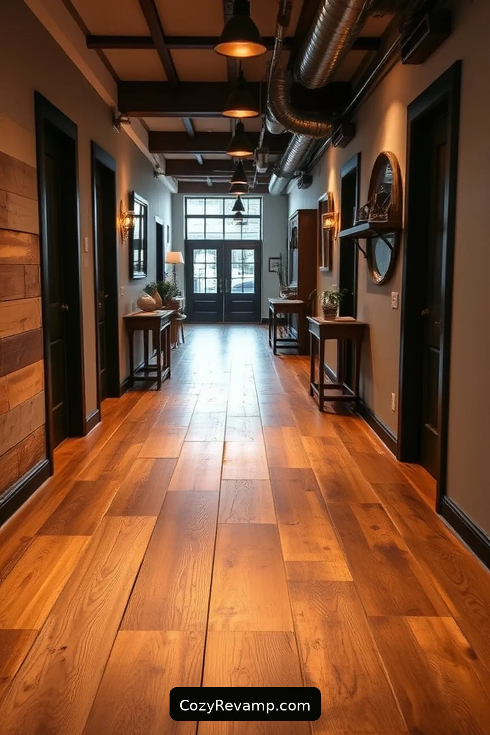 Repurposed Pallet Flooring for 22 Inspiring Designs for Industrial Hallways Using Reclaimed Materials