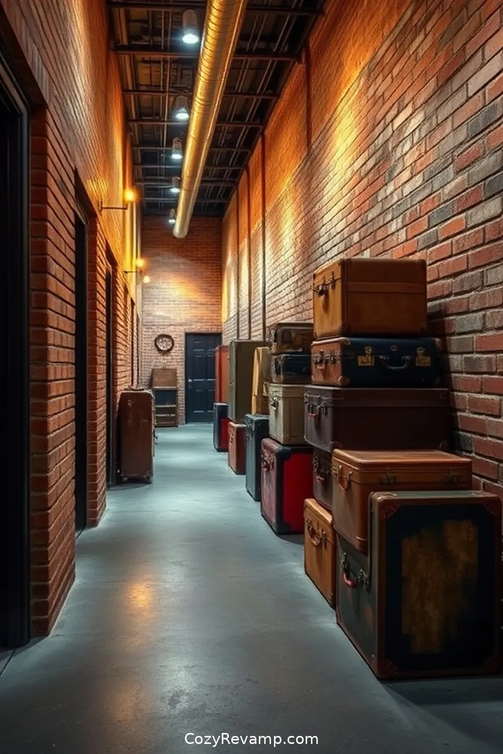Upcycled Vintage Suitcase Storage for 22 Inspiring Designs for Industrial Hallways Using Reclaimed Materials