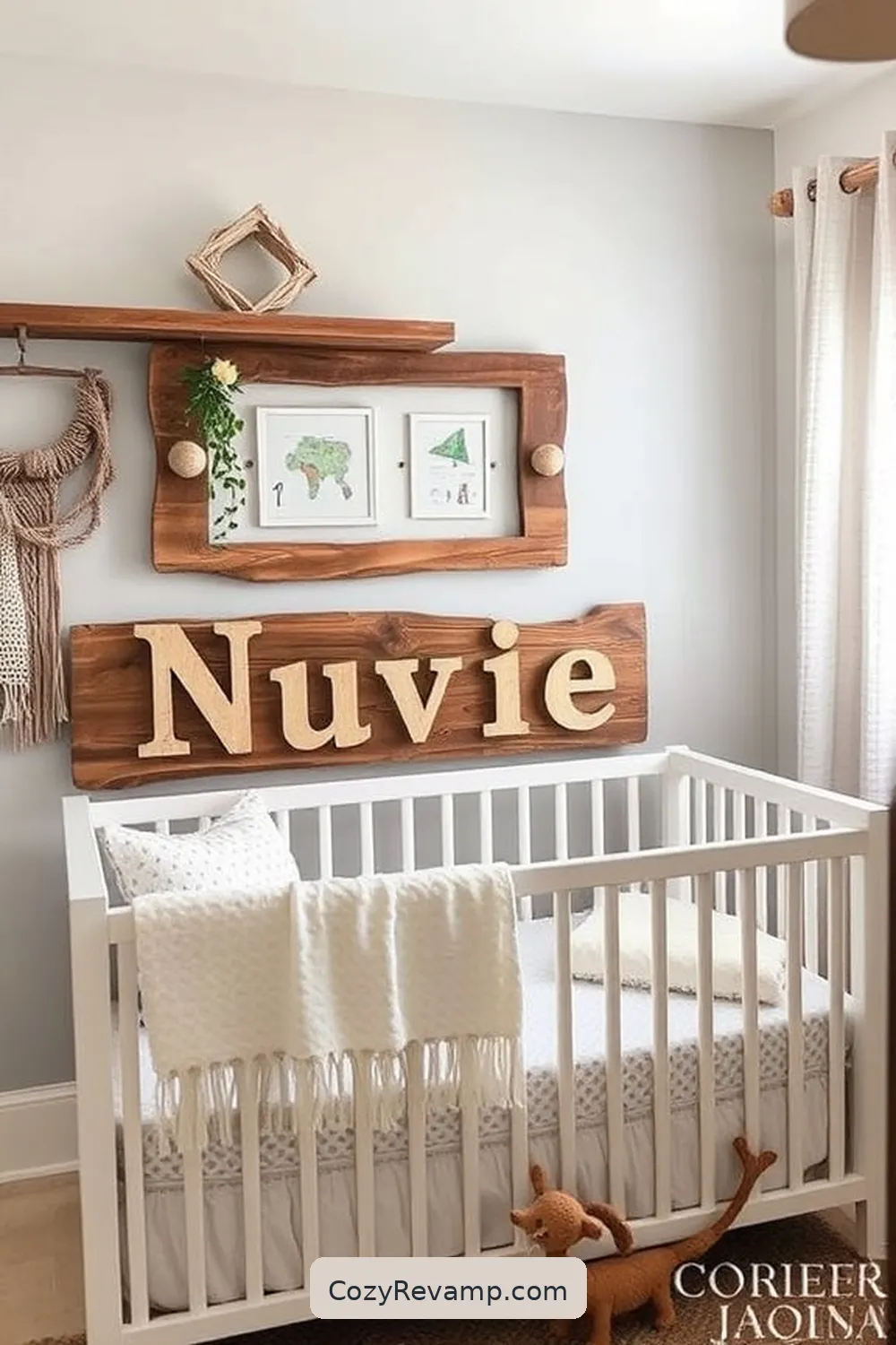 22 Key Elements for a Rustic Nursery Using Recycled Wood Material 12 Recycled Wood Name Sign for 22 Key Elements for a Rustic Nursery Using Recycled Wood Material