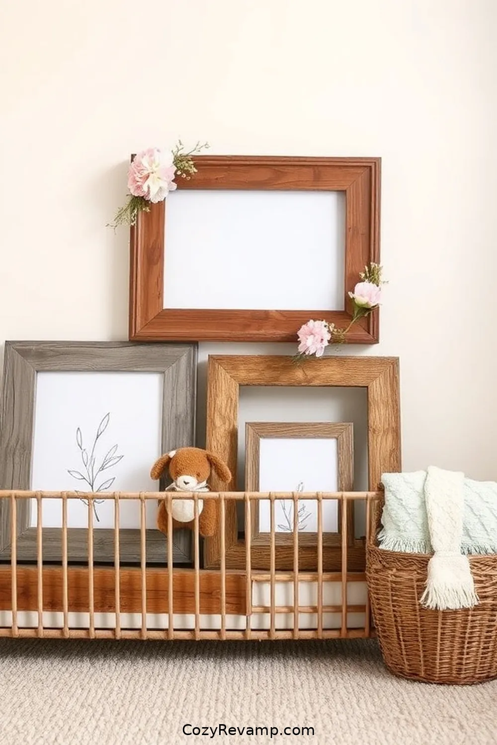 22 Key Elements for a Rustic Nursery Using Recycled Wood Material 11 Rustic Picture Frames for 22 Key Elements for a Rustic Nursery Using Recycled Wood Material