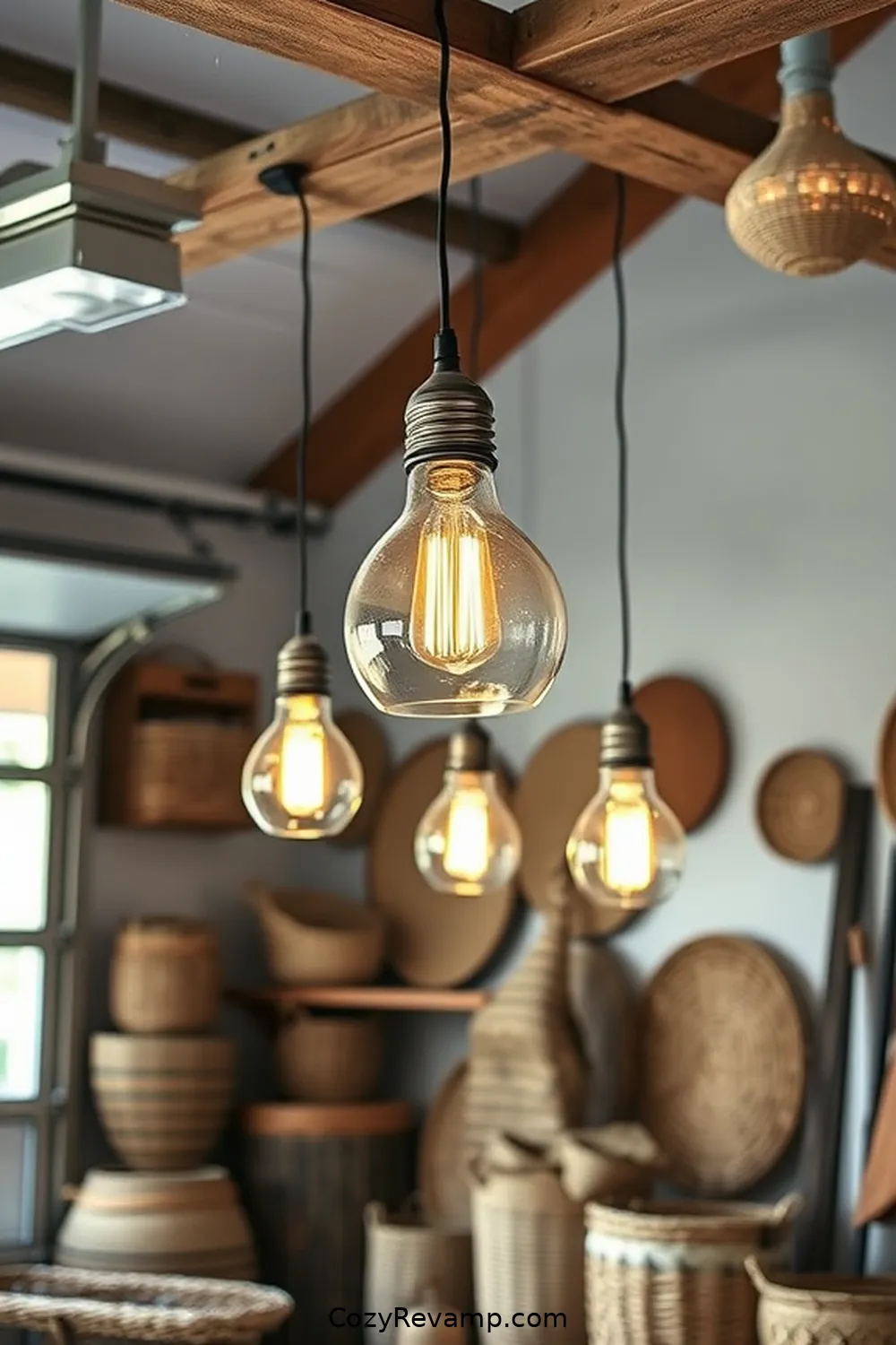 22 Key Features of a Modern Farmhouse Garage With Natural Fibers and Materials 7 Vintage Lighting Fixtures for 22 Key Features of a Modern Farmhouse Garage With Natural Fibers and Materials