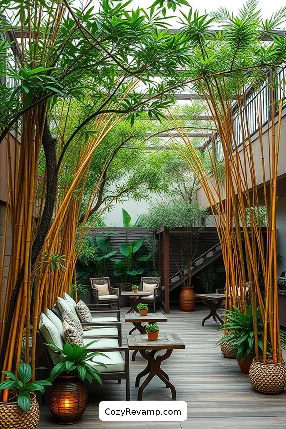 22 Stunning Ideas for Rustic Outdoor Patios Featuring Bamboo Material 23 Bamboo Art Installations for Creative Flair for 22 Stunning Ideas for Rustic Outdoor Patios Featuring Bamboo Material