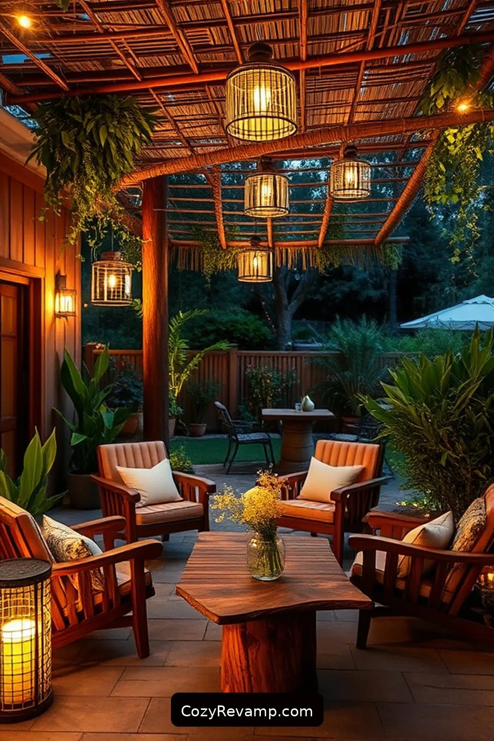 22 Stunning Ideas for Rustic Outdoor Patios Featuring Bamboo Material 6 Bamboo Lighting Ideas for a Warm Ambiance for 22 Stunning Ideas for Rustic Outdoor Patios Featuring Bamboo Material