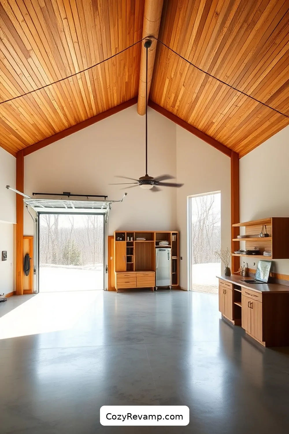 22 Stunning Modern Farmhouse Garages With Bamboo Material 4 Bamboo Beam Ceiling Design for 22 Stunning Modern Farmhouse Garages With Bamboo Material