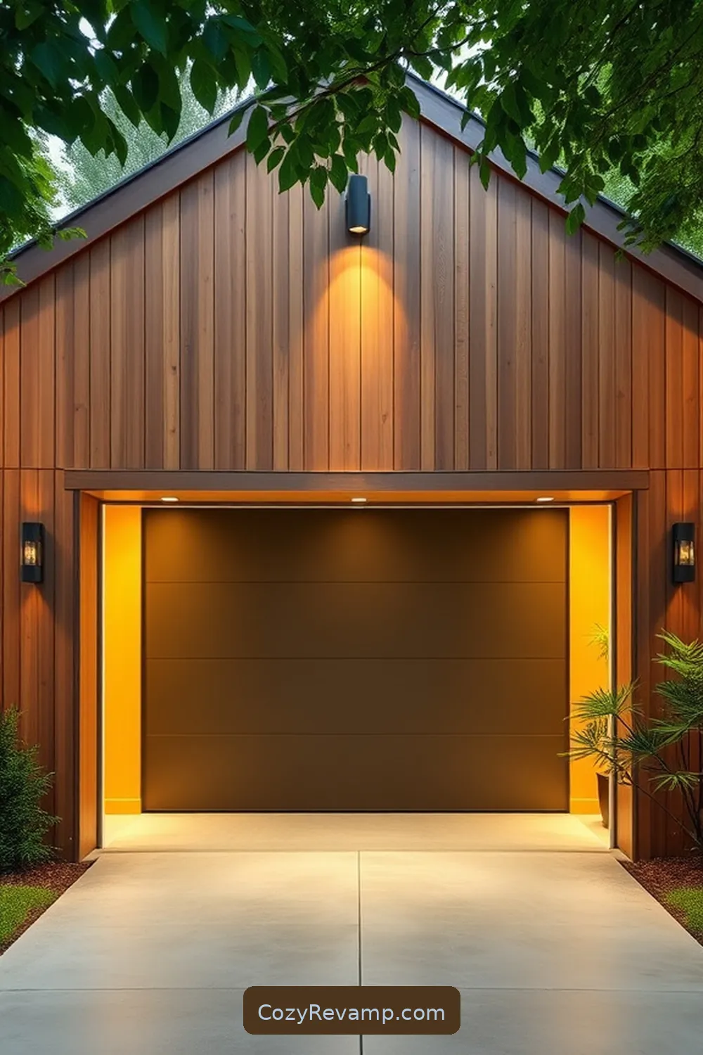 22 Stunning Modern Farmhouse Garages With Bamboo Material 9 Bamboo Paneling for a Cozy Feel for 22 Stunning Modern Farmhouse Garages With Bamboo Material