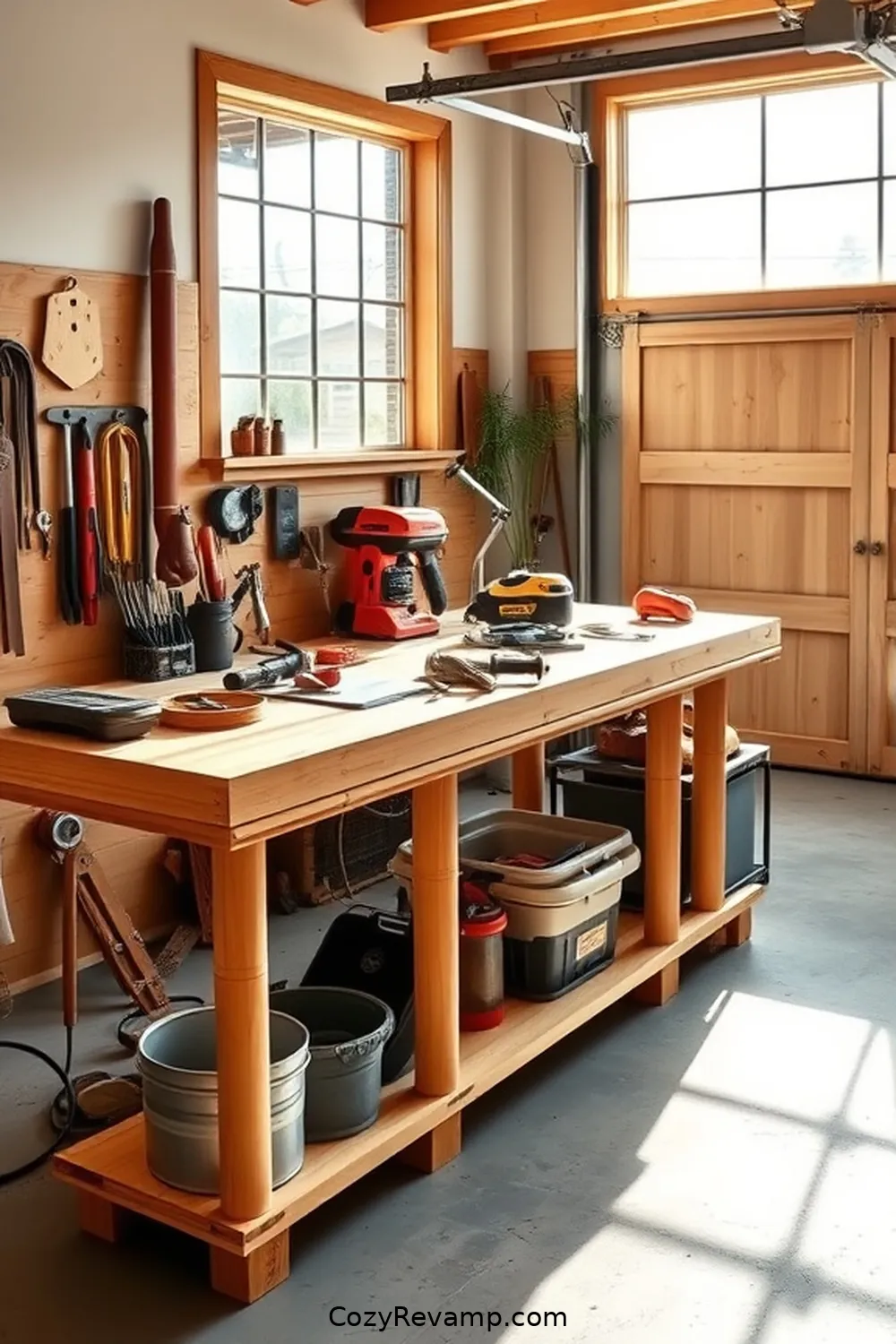 22 Stunning Modern Farmhouse Garages With Bamboo Material 14 Bamboo Workbench for DIY Projects for 22 Stunning Modern Farmhouse Garages With Bamboo Material