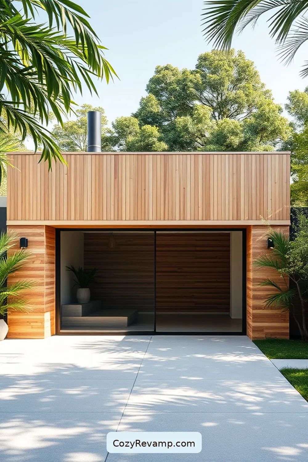 22 Stunning Modern Farmhouse Garages With Bamboo Material 13 Minimalist Bamboo Garage Design for 22 Stunning Modern Farmhouse Garages With Bamboo Material