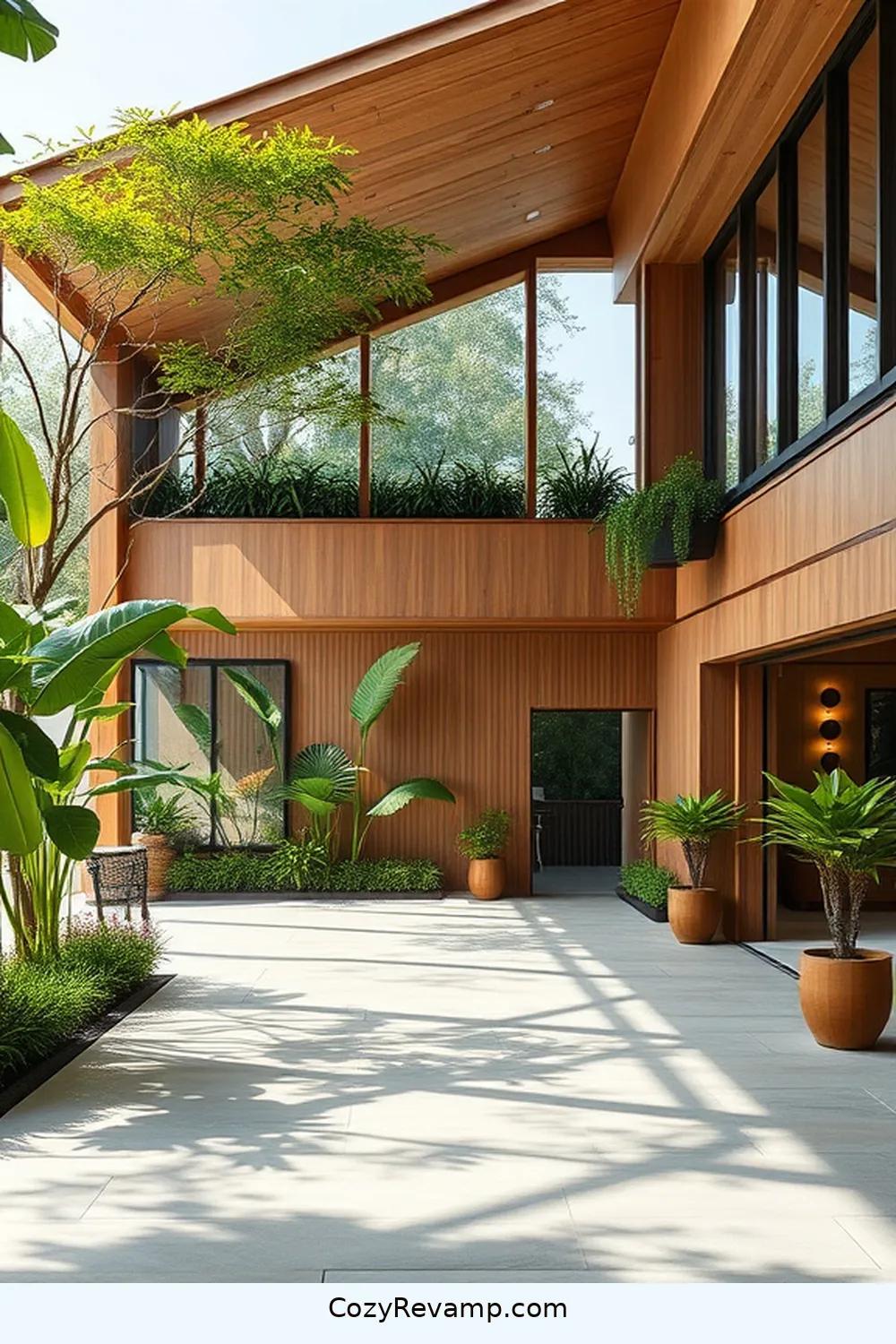 22 Stunning Modern Farmhouse Garages With Bamboo Material 6 Open Concept Bamboo Garage for 22 Stunning Modern Farmhouse Garages With Bamboo Material