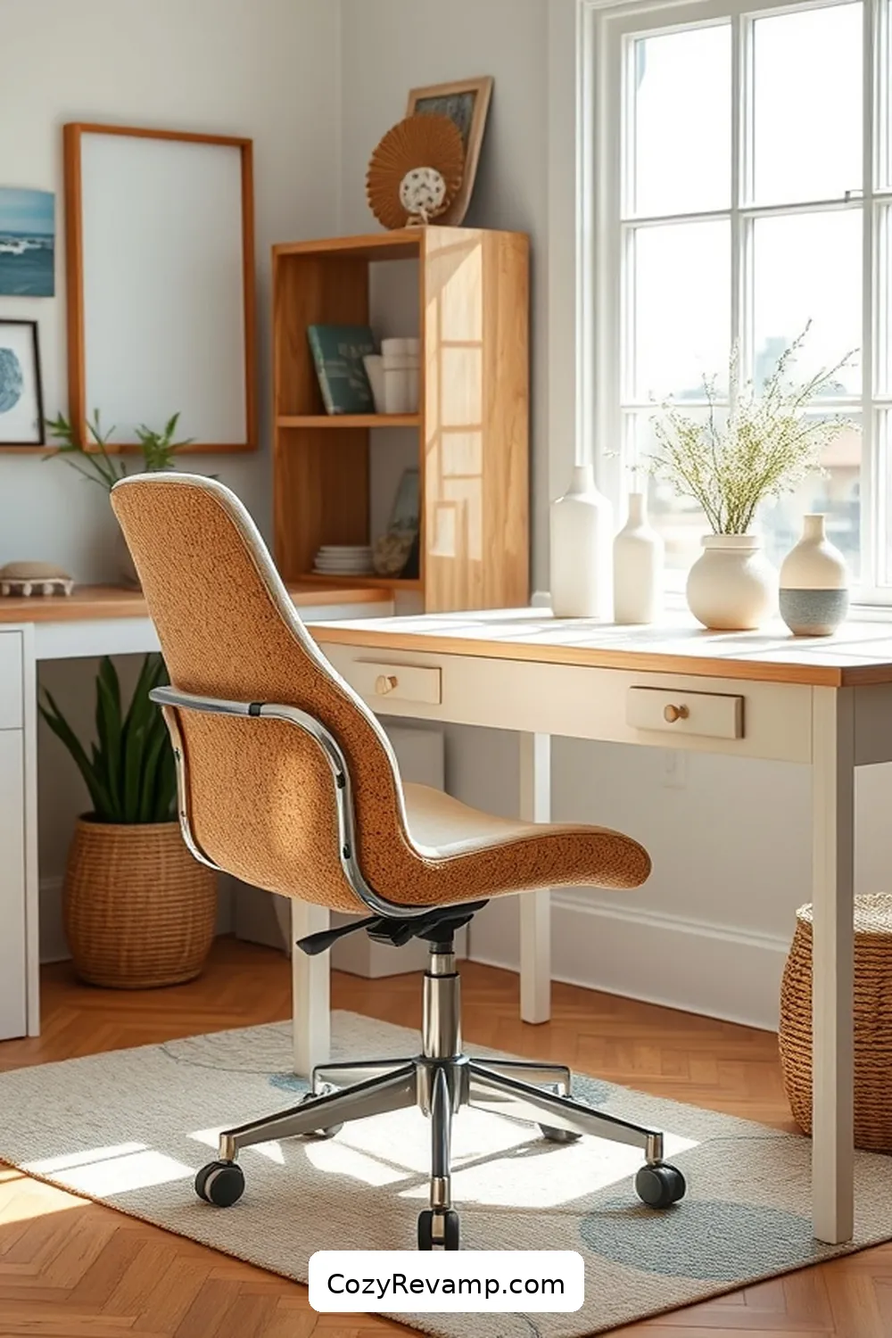 22 Stylish Ideas for a Coastal Home Office With Cork Material 20 Add Cork to Your Office Chair for 22 Stylish Ideas for a Coastal Home Office With Cork Material