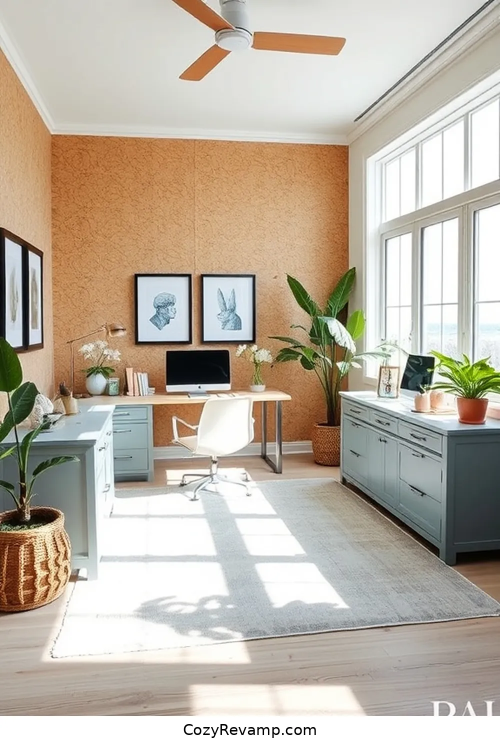 22 Stylish Ideas for a Coastal Home Office With Cork Material 3 Cork Wall Panels for a Coastal Vibe for 22 Stylish Ideas for a Coastal Home Office With Cork Material