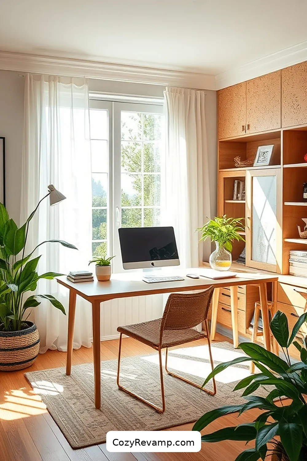 22 Stylish Ideas for a Coastal Home Office With Cork Material 21 Pair Cork With Natural Wood Elements for 22 Stylish Ideas for a Coastal Home Office With Cork Material