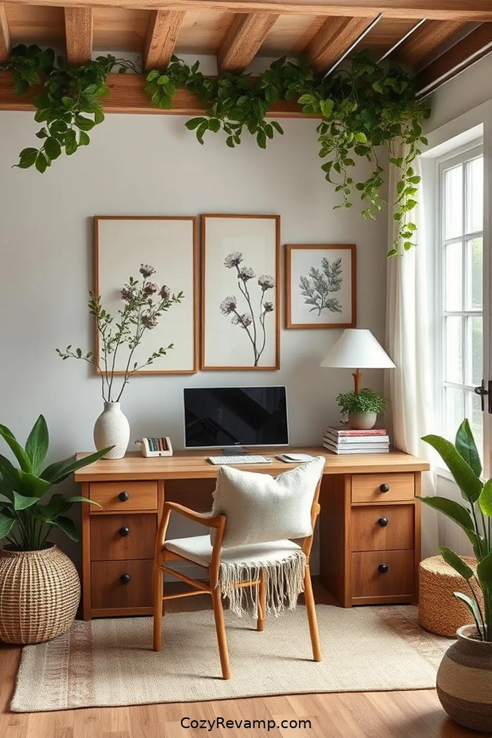 22 Stylish Ideas for a Modern Farmhouse Home Office Using Organic Cotton Material 18 Nature-Inspired Organic Cotton Prints for 22 Stylish Ideas for a Modern Farmhouse Home Office Using Organic Cotton Material