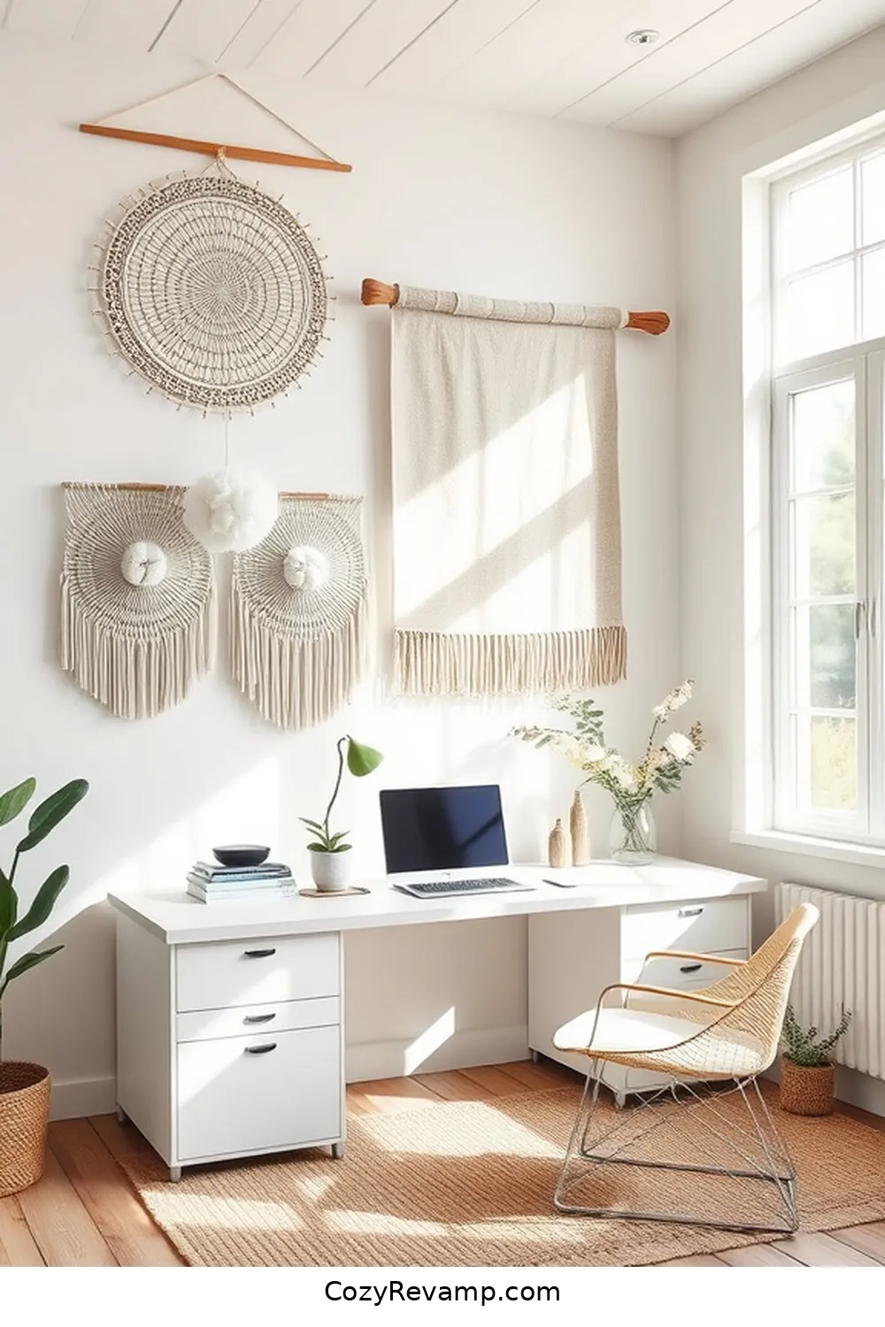 22 Stylish Ideas for a Modern Farmhouse Home Office Using Organic Cotton Material 23 Sustainable Organic Cotton Wall Décor for 22 Stylish Ideas for a Modern Farmhouse Home Office Using Organic Cotton Material