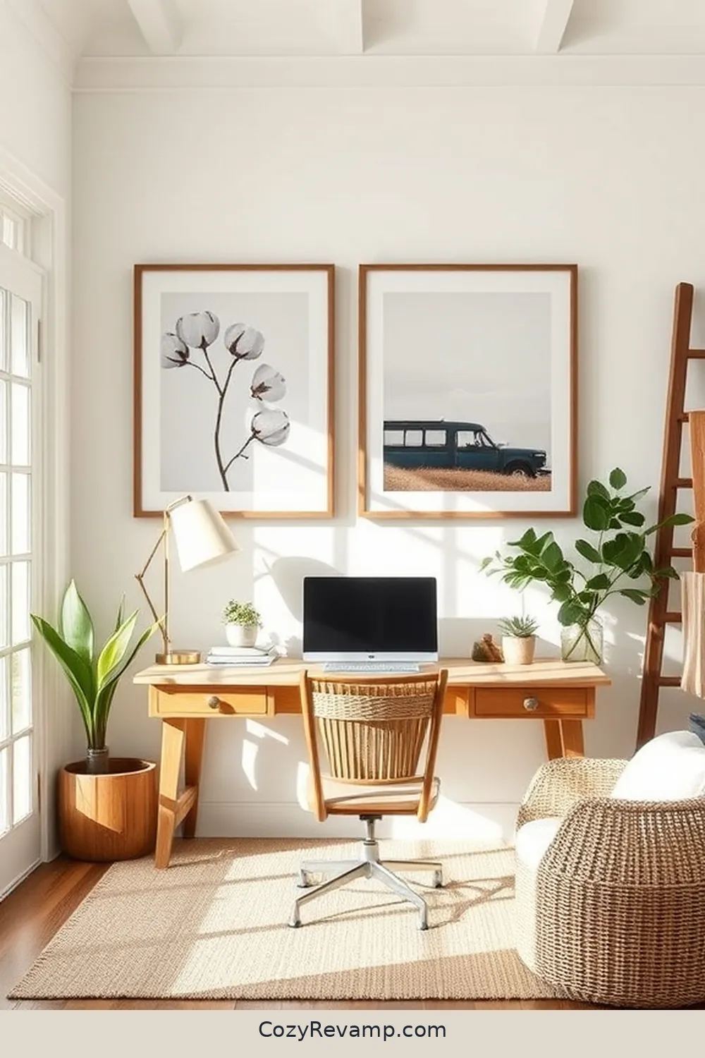 22 Stylish Ideas for a Modern Farmhouse Home Office Using Organic Cotton Material 7 Wall Art With Organic Cotton Frames for 22 Stylish Ideas for a Modern Farmhouse Home Office Using Organic Cotton Material