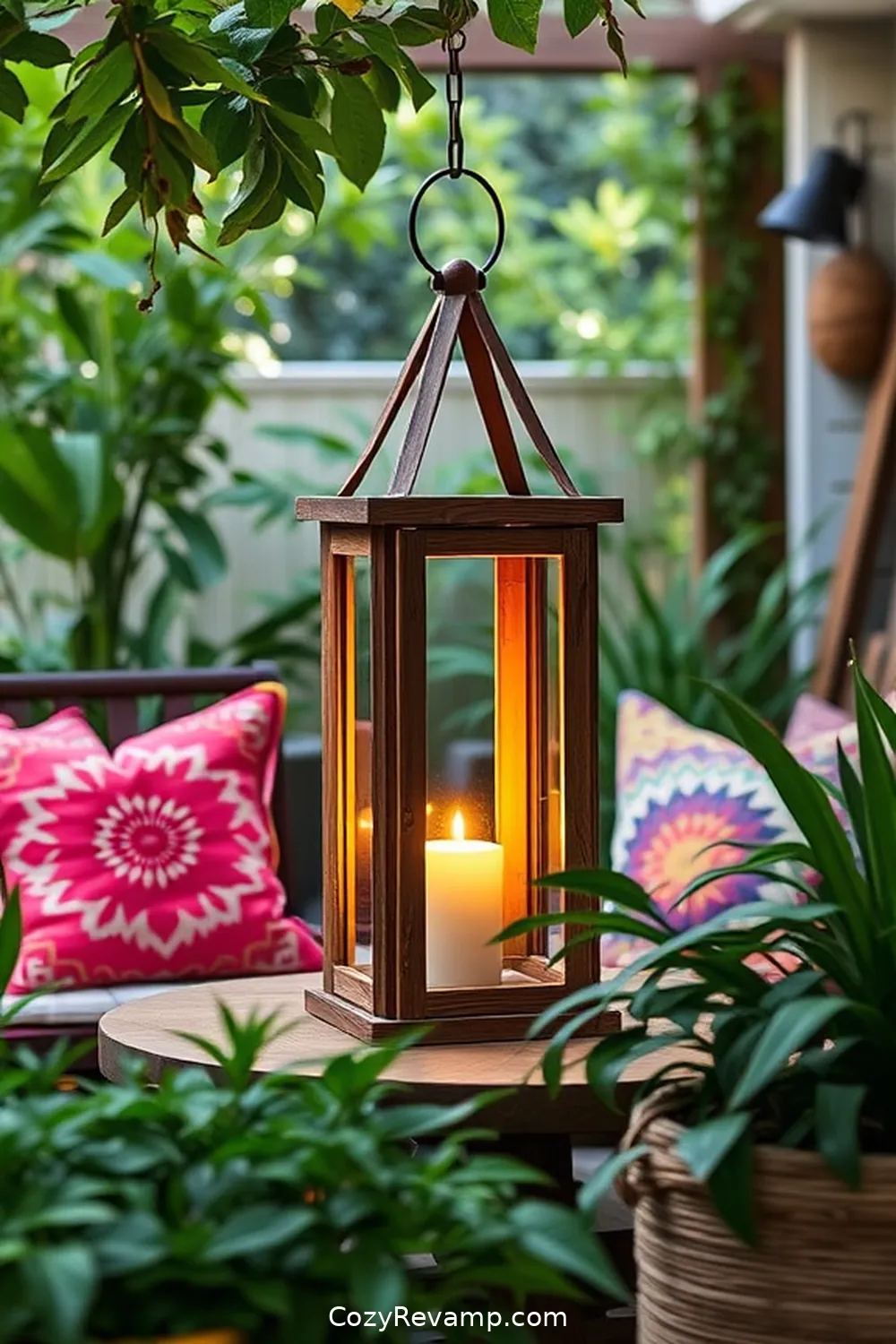 22 Ways to Create a Bohemian Outdoor Patio With Recycled Wood Material 23 Build a DIY Wooden Lantern for Ambient Lighting for 22 Ways to Create a Bohemian Outdoor Patio With Recycled Wood Material
