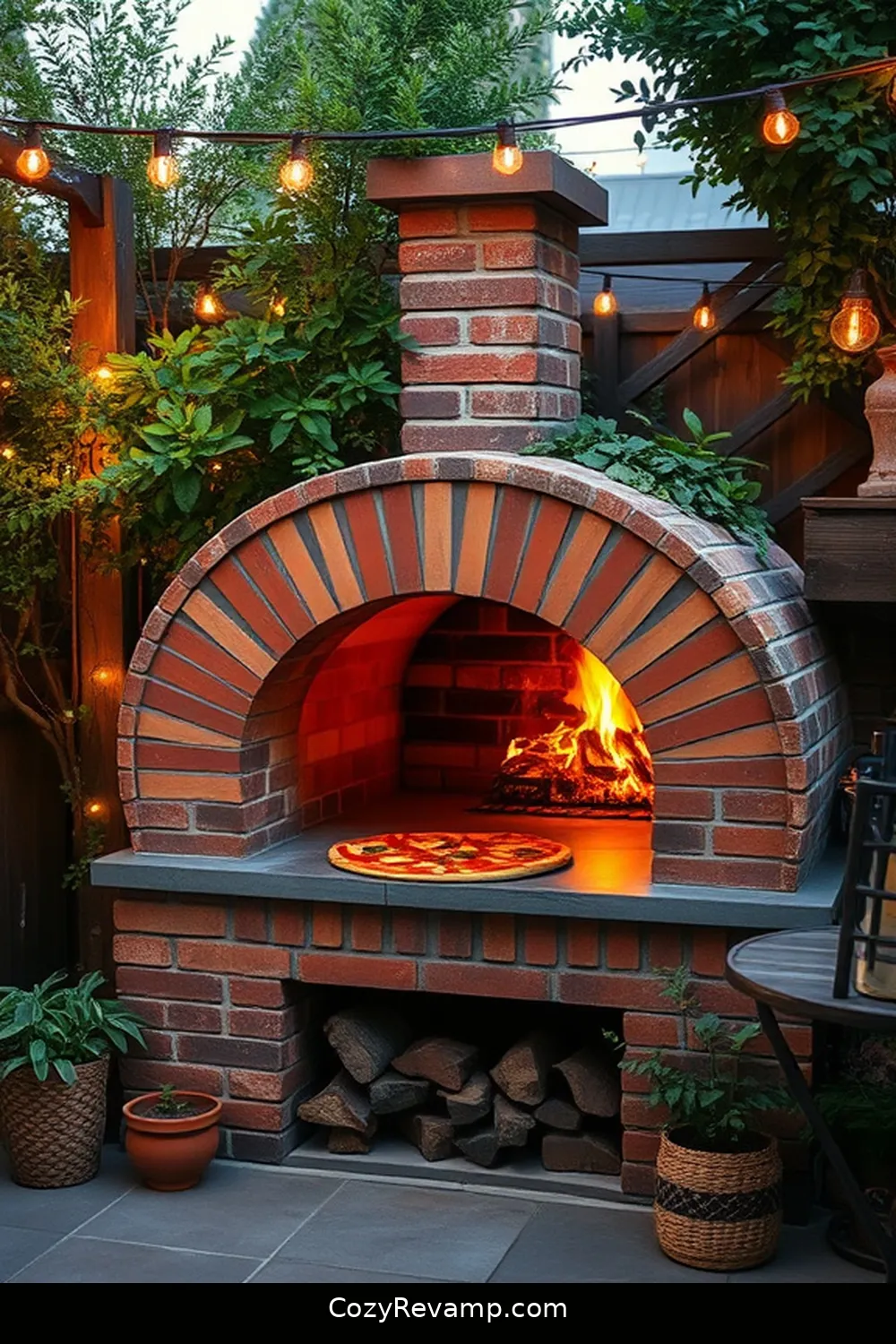22 Ways to Create a Bohemian Outdoor Patio With Recycled Wood Material 17 Create a Wood-Fired Pizza Oven With Salvaged Bricks and Wood for 22 Ways to Create a Bohemian Outdoor Patio With Recycled Wood Material