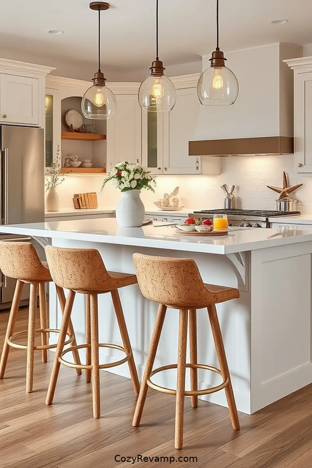 22 Ways to Incorporate Cork Material in Your Coastal Kitchen Design 11 Cork Bar Stools for Casual Seating for 22 Ways to Incorporate Cork Material in Your Coastal Kitchen Design