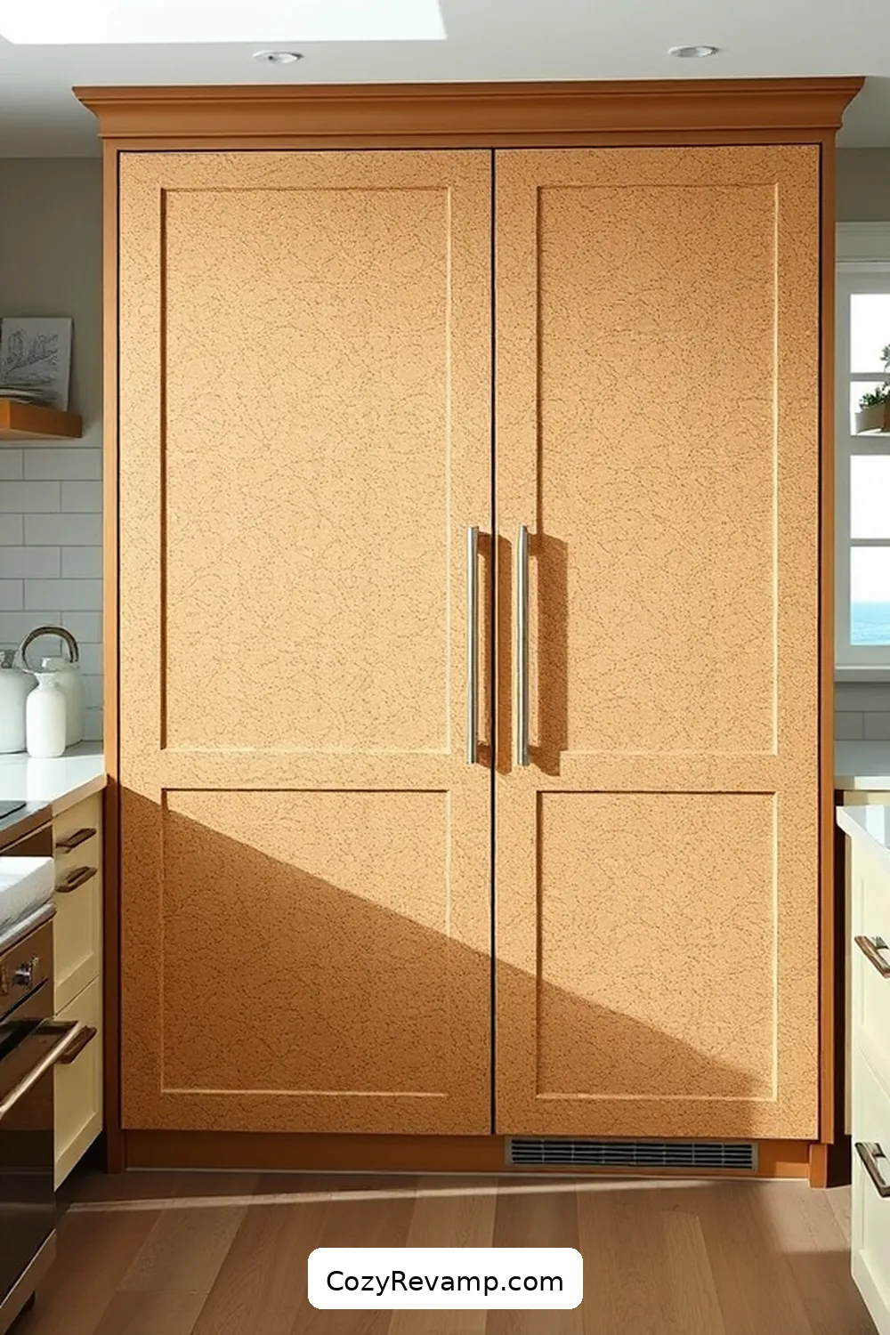 22 Ways to Incorporate Cork Material in Your Coastal Kitchen Design 8 Cork Cabinet Doors for a Unique Finish for 22 Ways to Incorporate Cork Material in Your Coastal Kitchen Design