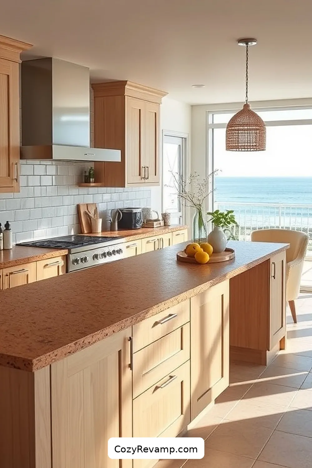 22 Ways to Incorporate Cork Material in Your Coastal Kitchen Design 4 Cork Countertops for Sustainable Style for 22 Ways to Incorporate Cork Material in Your Coastal Kitchen Design
