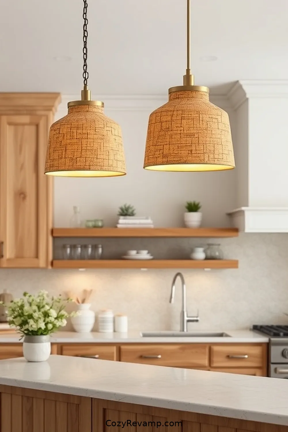 22 Ways to Incorporate Cork Material in Your Coastal Kitchen Design 18 Cork Light Fixtures for Soft Illumination for 22 Ways to Incorporate Cork Material in Your Coastal Kitchen Design