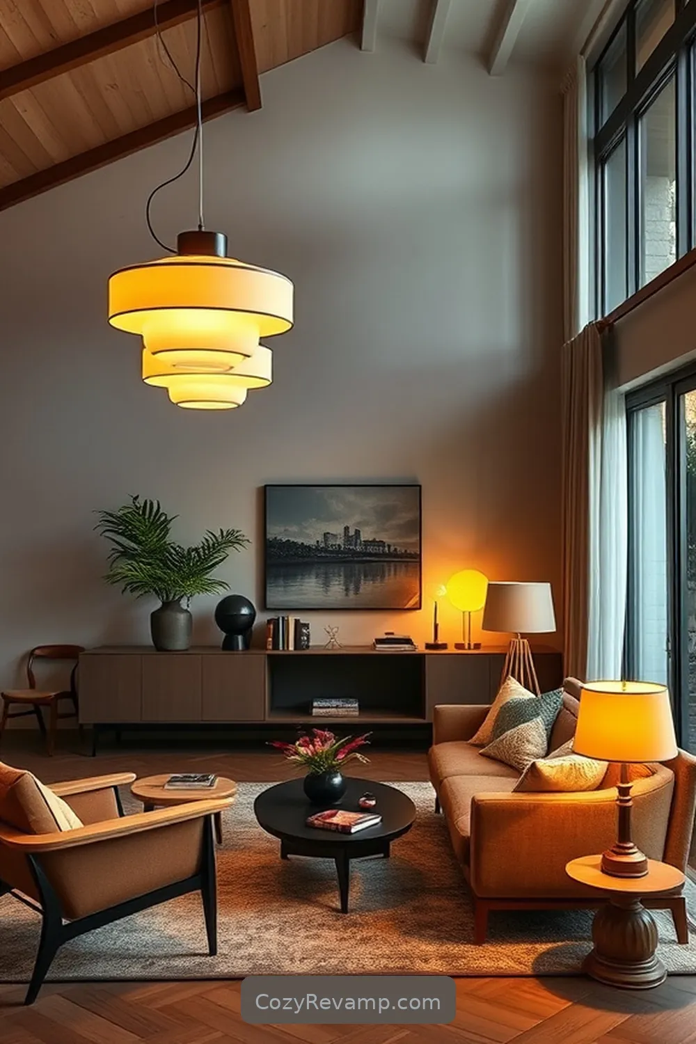 Combine Solar and Vintage Fixtures for Unique Blends for 22 Ways to Incorporate Solar-Powered Lights in Your Mid-Century Modern Living Room