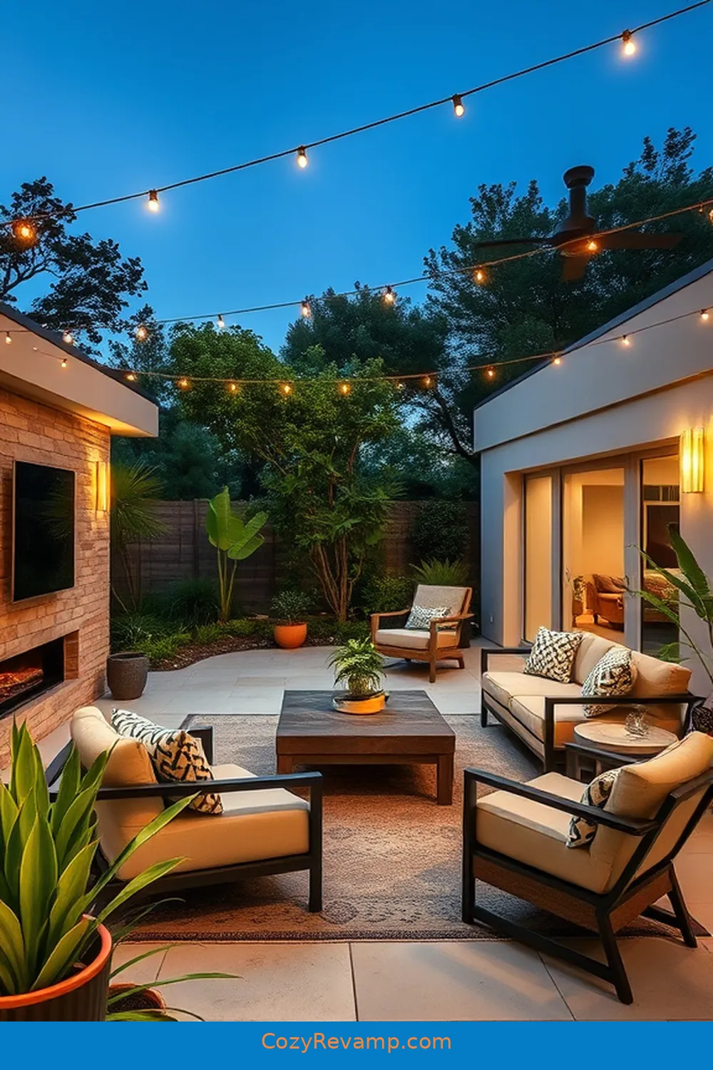 Create an Outdoor-Indoor Flow With Solar Lights for 22 Ways to Incorporate Solar-Powered Lights in Your Mid-Century Modern Living Room