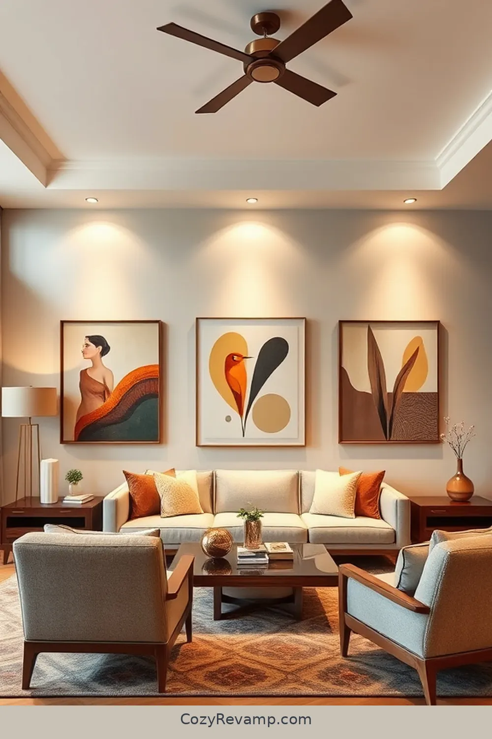 Illuminate Artwork With Solar Picture Lights for 22 Ways to Incorporate Solar-Powered Lights in Your Mid-Century Modern Living Room