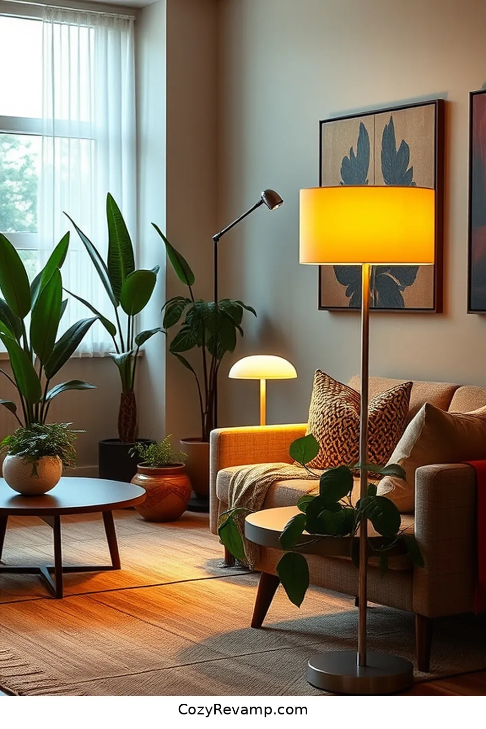 Use Solar Table Lamps for Ambient Lighting for 22 Ways to Incorporate Solar-Powered Lights in Your Mid-Century Modern Living Room