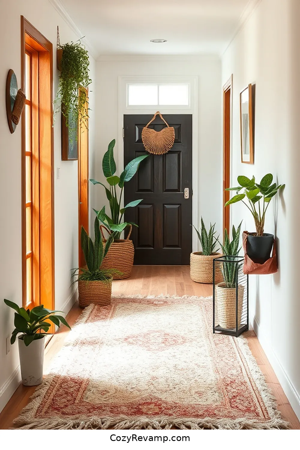 Choose an Organic Cotton Area Rug for 22 Ways to Style a Bohemian Hallway With Organic Cotton Materials