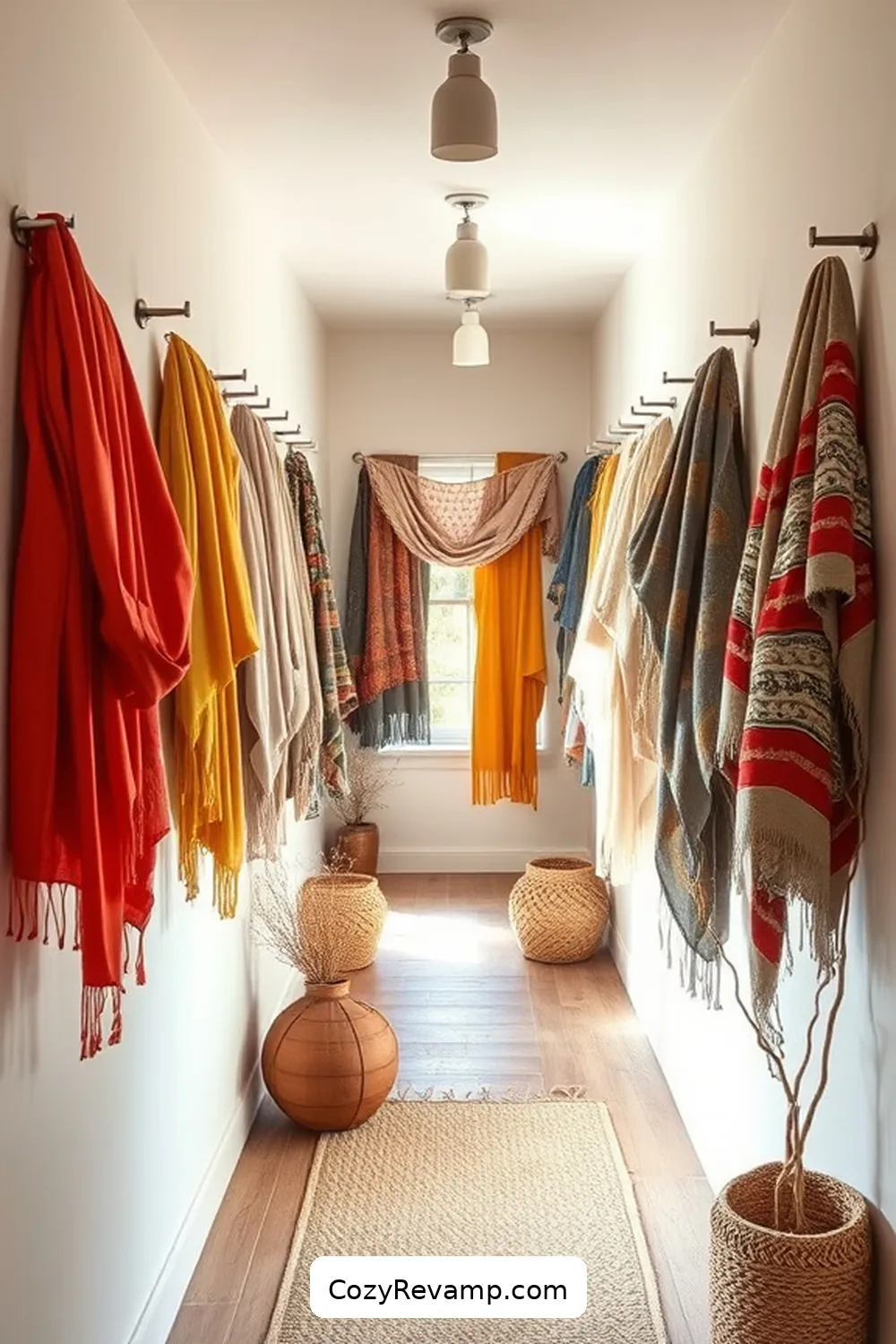 Include Organic Cotton Scarves as Decor for 22 Ways to Style a Bohemian Hallway With Organic Cotton Materials