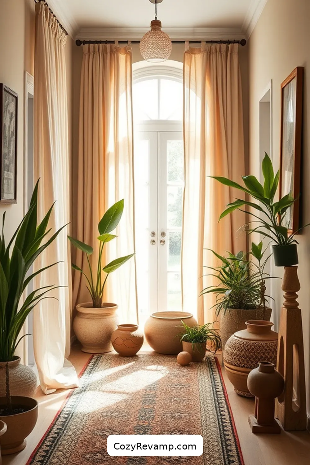 Incorporate Organic Cotton Curtains for 22 Ways to Style a Bohemian Hallway With Organic Cotton Materials
