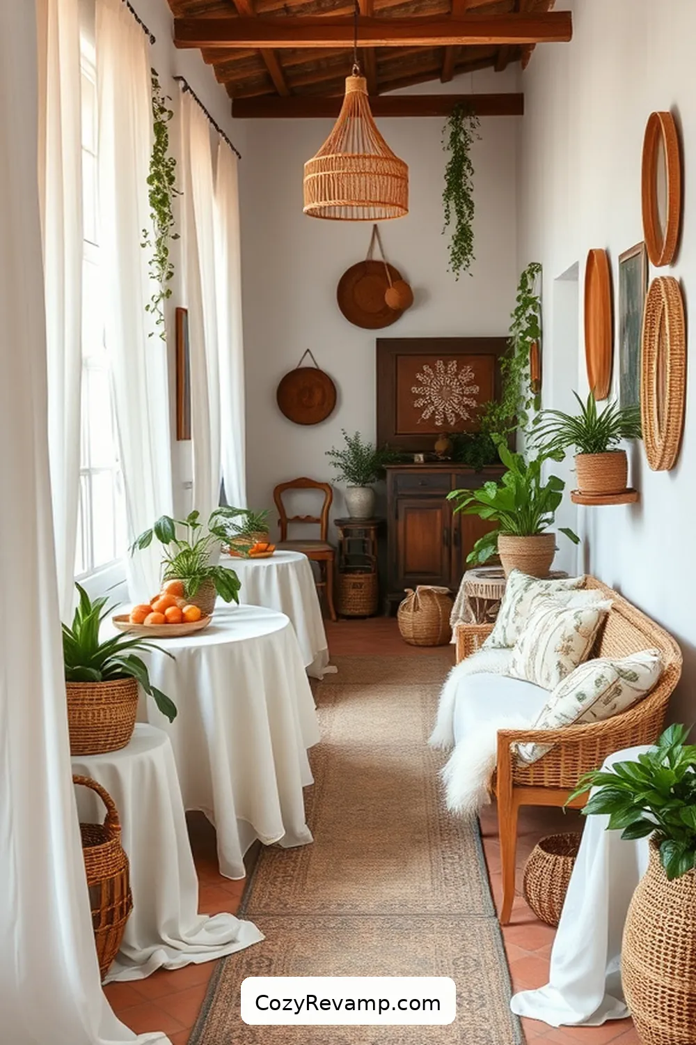 Style With Organic Cotton Tablecloths for 22 Ways to Style a Bohemian Hallway With Organic Cotton Materials