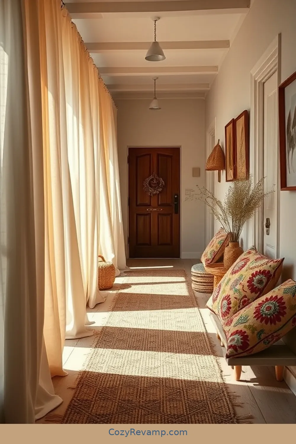 Use Organic Cotton Fabric for a DIY Project for 22 Ways to Style a Bohemian Hallway With Organic Cotton Materials