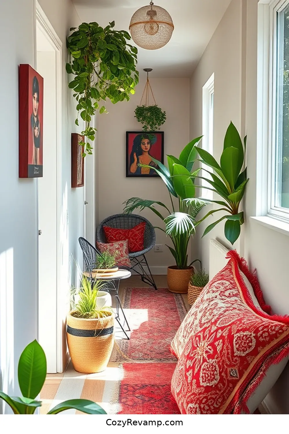 Use Organic Cotton Throw Pillows for 22 Ways to Style a Bohemian Hallway With Organic Cotton Materials