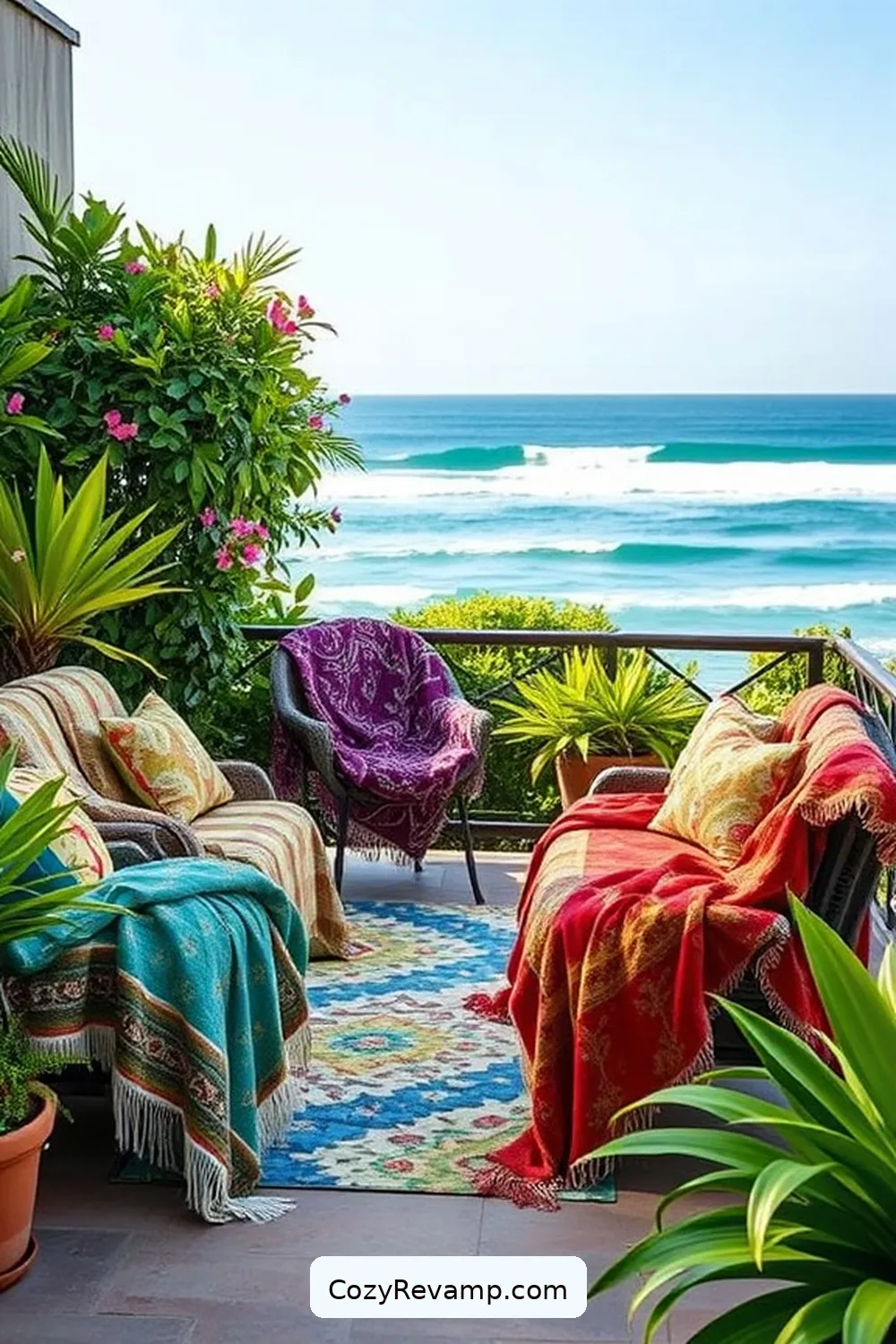 23 Creative Ways to Use Upcycled Fabric for Your Coastal Outdoor Patio 11 DIY Outdoor Throw Blankets for 23 Creative Ways to Use Upcycled Fabric for Your Coastal Outdoor Patio