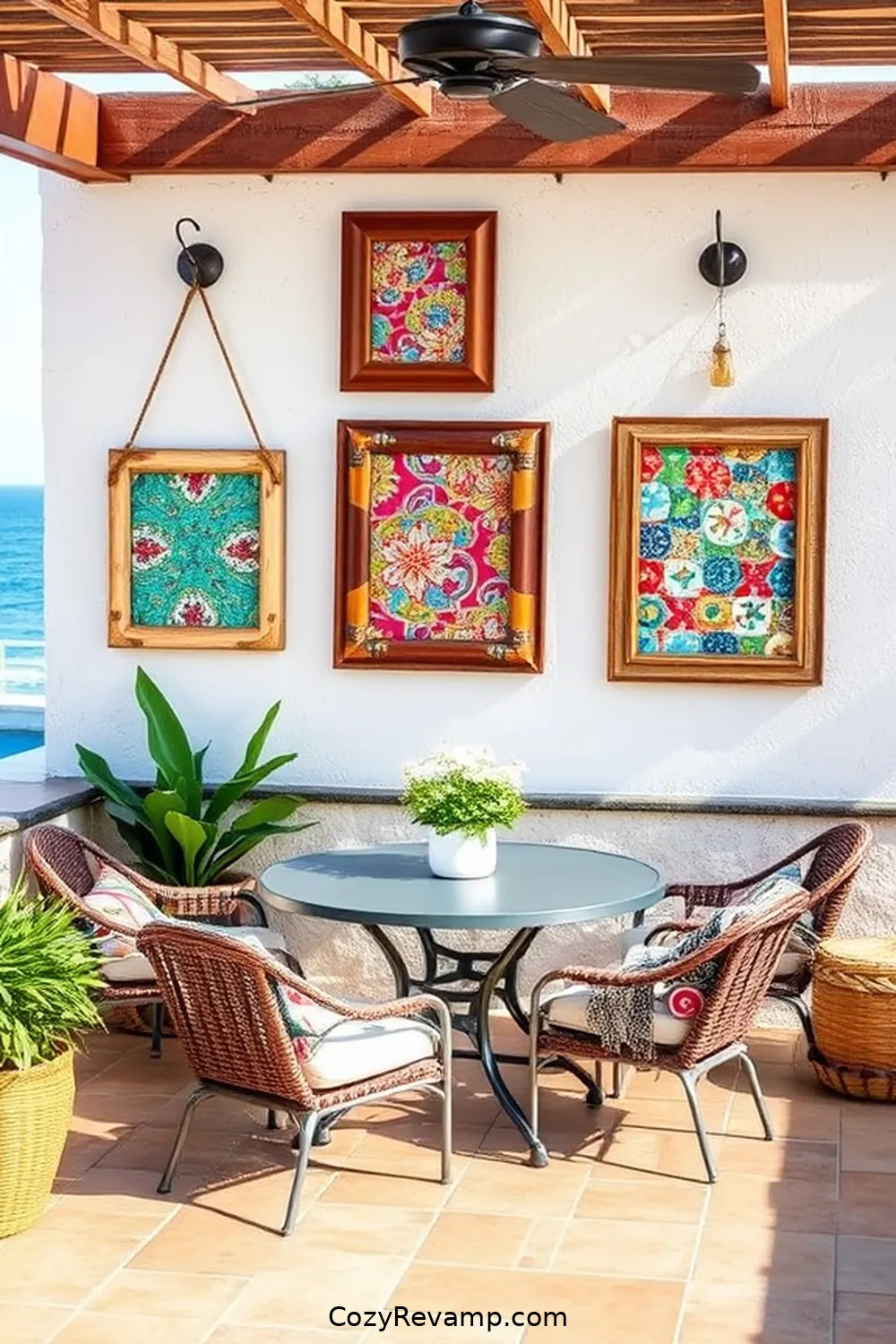 23 Creative Ways to Use Upcycled Fabric for Your Coastal Outdoor Patio 10 Recycled Fabric Wall Art for 23 Creative Ways to Use Upcycled Fabric for Your Coastal Outdoor Patio