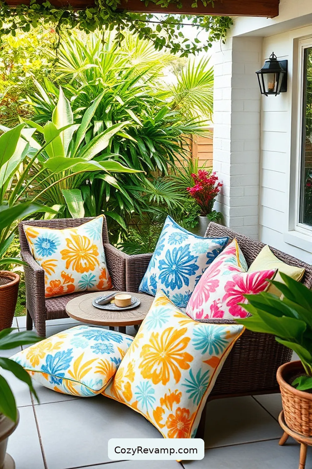 23 Creative Ways to Use Upcycled Fabric for Your Coastal Outdoor Patio 2 Upcycled Fabric Cushion Covers for 23 Creative Ways to Use Upcycled Fabric for Your Coastal Outdoor Patio